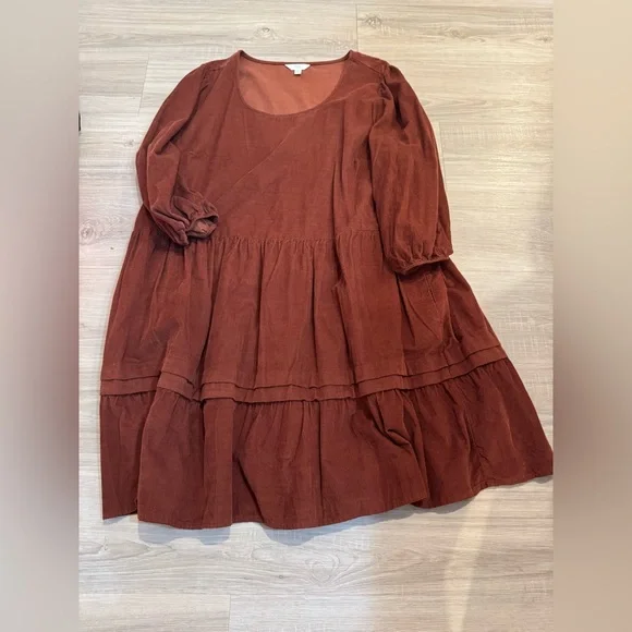 Time and Tru autumn corduroy Long Sleeve Dress - Picture 1 of 4